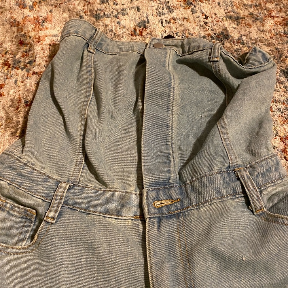 Fashion Nova Light Blue Denim Jumpsuit - Picture 5 of 10